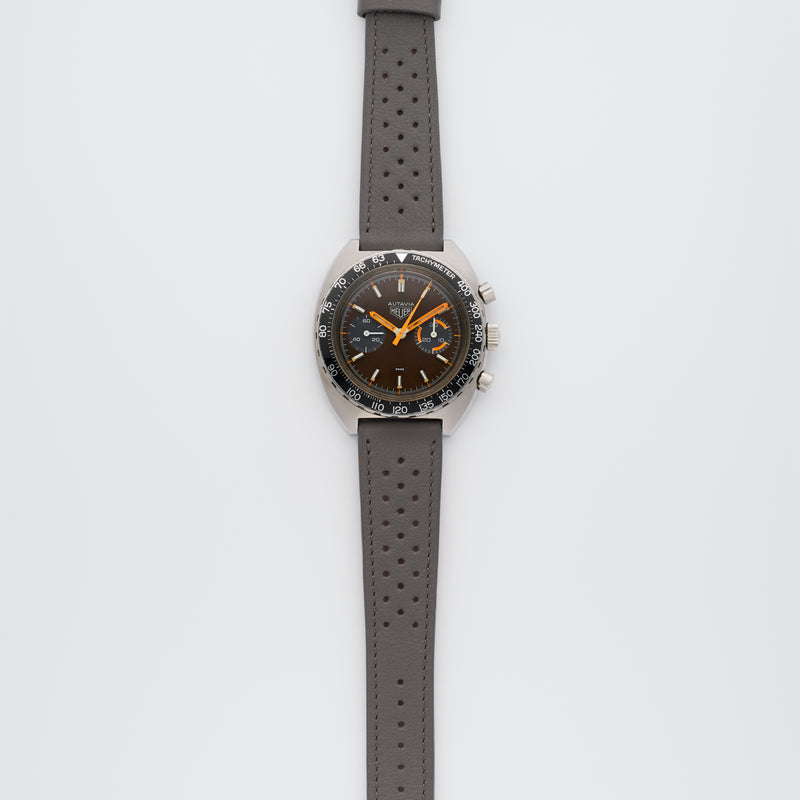 1970s Heuer Autavia "Orange Boy" Chronograph Tropical Brown Dial 73363