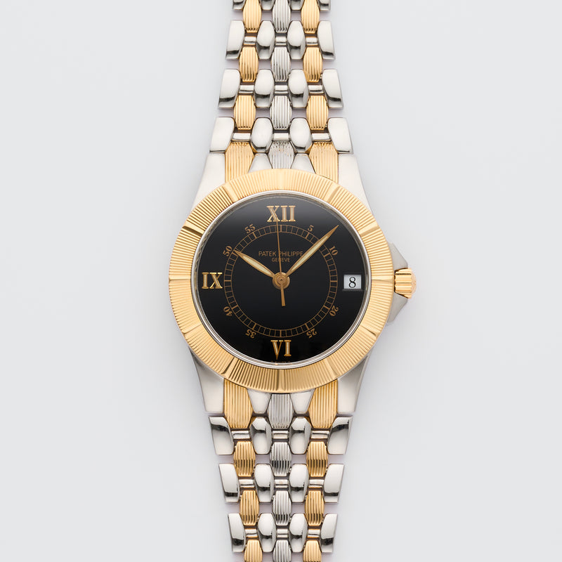 1990s Patek Philippe Neptune Gold/steel Black Dial 5080