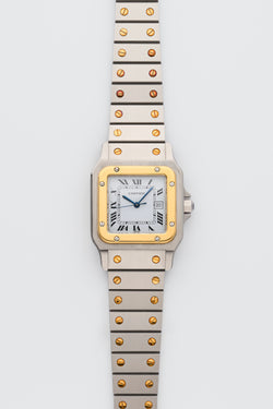 LNOS 1980s Cartier Santos Gold/Steel White Dial 2961