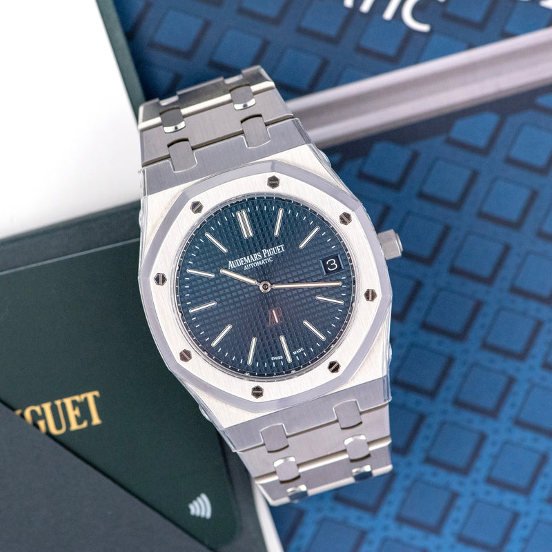 Full Set 2022 Audemars Piguet Royal Oak Jumbo "50 years" 16202ST with Original Invoice