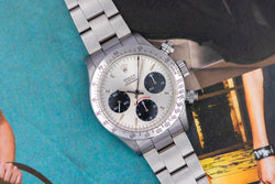1985 Rolex Oyster Cosmograph Daytona "Big Red" Silver Dial 6265