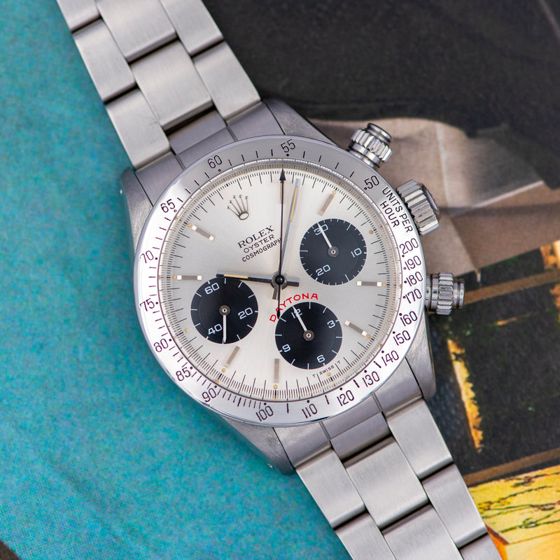 1985 Rolex Oyster Cosmograph Daytona "Big Red" Silver Dial 6265