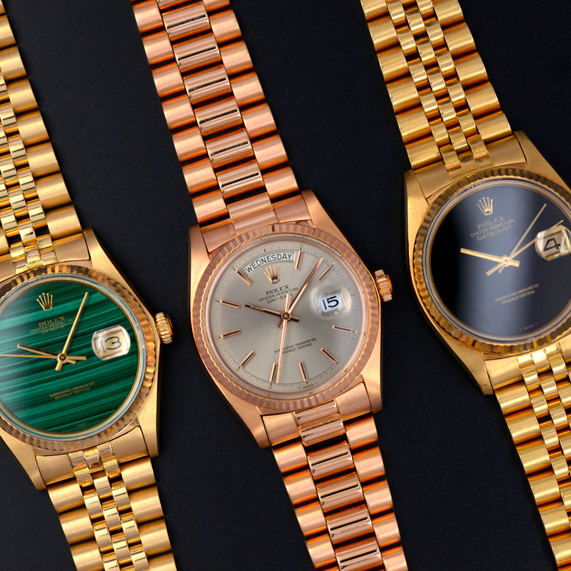 1983 Rolex Oyster Perpetual Datejust 18k Yellow Gold "Malachite" Dial 16018 with LC100 Wempe Papers