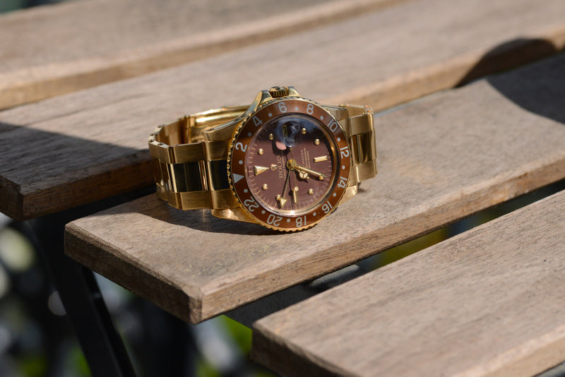 1973 Rolex GMT Master "Nipple dial" 18k Yellow Gold 1675/8