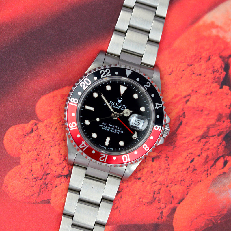 1994 Rolex Oyster Perpetual GMT Master II Coke Bezel 16710 with papers