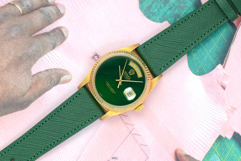 1987 Rolex Oyster Perpetual Day-Date 18k Yellow Gold "Bloodstone" Jasper Dial 18038