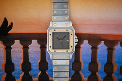 1980s Cartier Santos Slate Dial Gold/Steel 2961