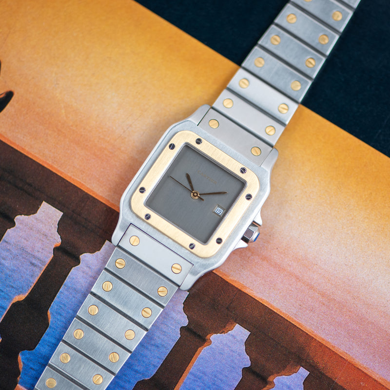 1980s Cartier Santos Gold/Steel Slate Dial 2961