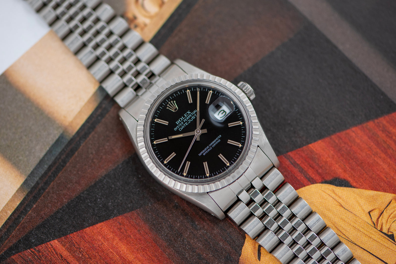 ROLEX Datejust ブラックダイヤル　 正規店OH済 Pre-Owned Rolex Datejust Oyster Perpetual 41mm with Black