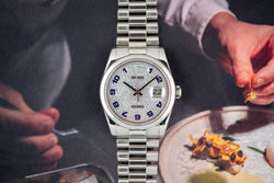 2001 Rolex Oyster Perpetual Day-Date "Pavé" diamond dial 118206 in Platinum