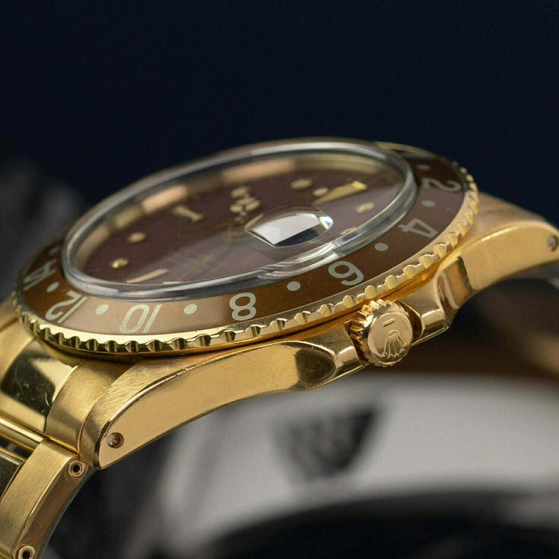 1973 Rolex Oyster Perpetual GMT Master 18k Yellow Gold "Nipple" Dial 1675/8