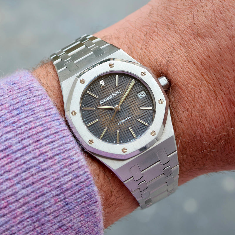 1990s Audemars Piguet Royal Oak Tropical Dial 14790ST with Certificat d'origine et de garantie