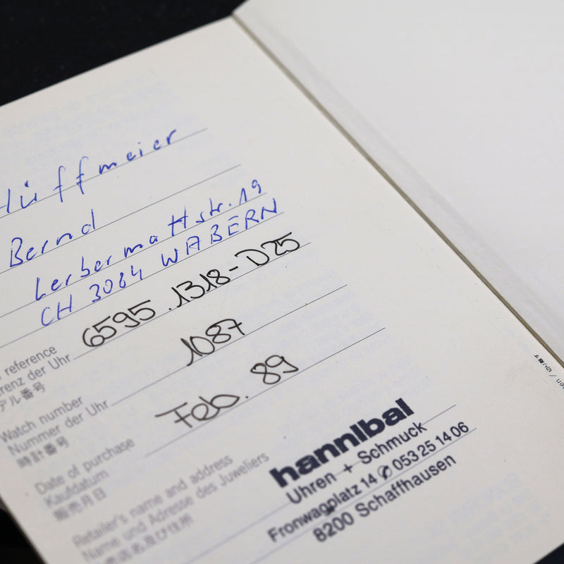 Full Set 1989 Blancpain Villeret Triple Date Moonphase 18k Yellow Gold / Steel  White Dial 6595-1318