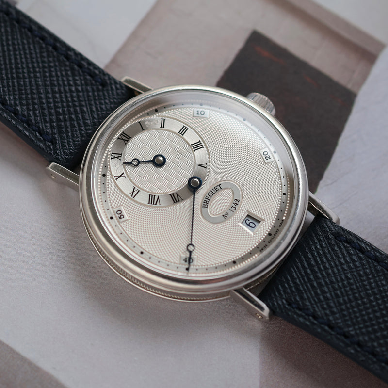 2000s Breguet Classique Regulator Platinum Guilloché engraved silvered Dial 5187 PT