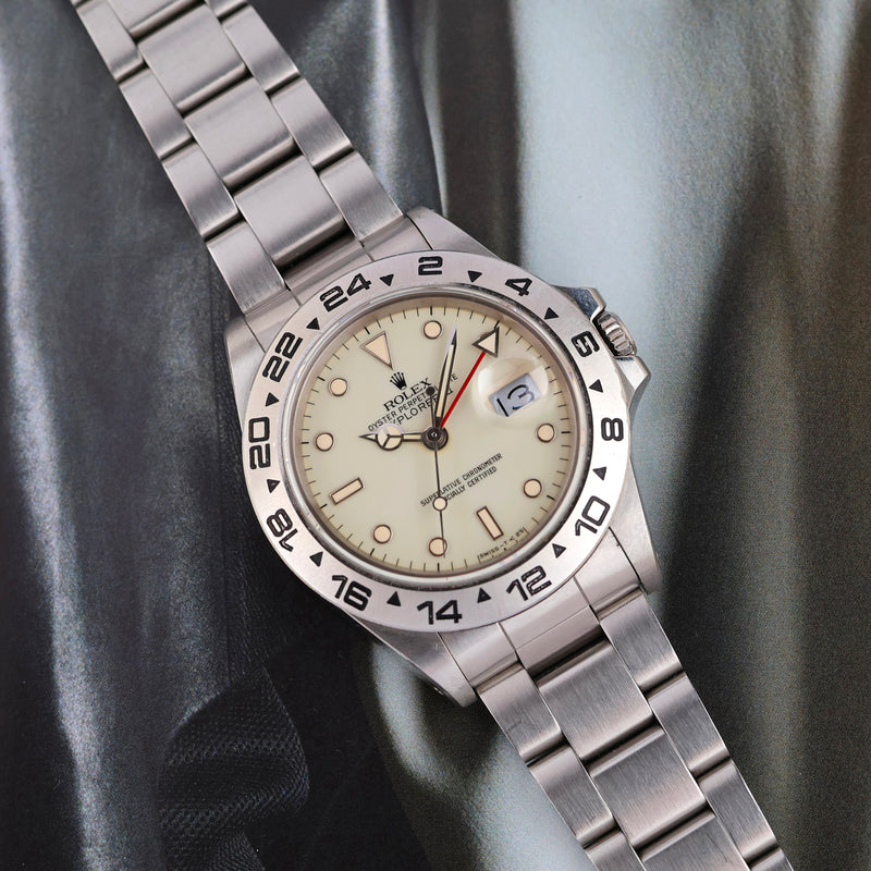 1986 Rolex Oyster Perpetual Date Explorer II Panna Dial 16550