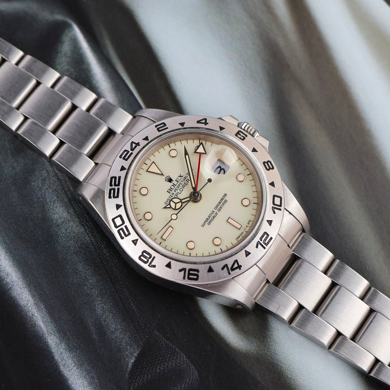 1986 Rolex Oyster Perpetual Date Explorer II Panna Dial 16550