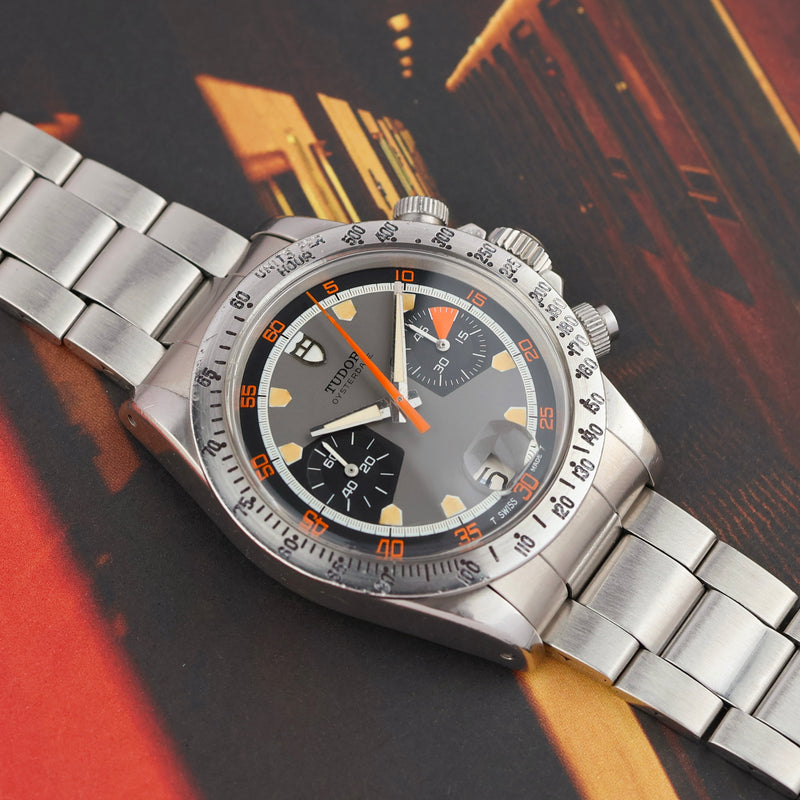 1971 Tudor Oysterdate Chronograph Monte-Carlo "Homeplate" Grey Dial 7032/0