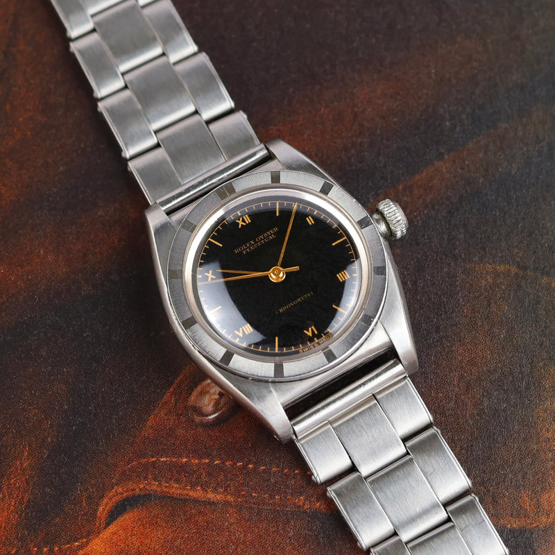 1941 Rolex Oyster Perpetual Chronometer Bubbleback Center Seconds Black dial 3372