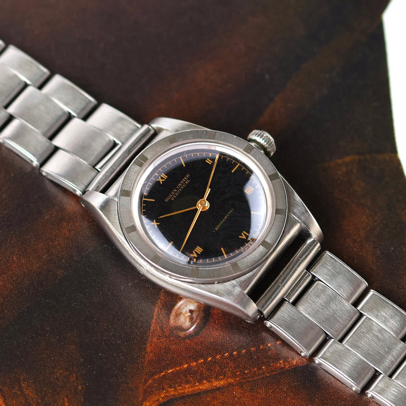 1941 Rolex Oyster Perpetual Chronometer Bubbleback Center Seconds Black dial 3372