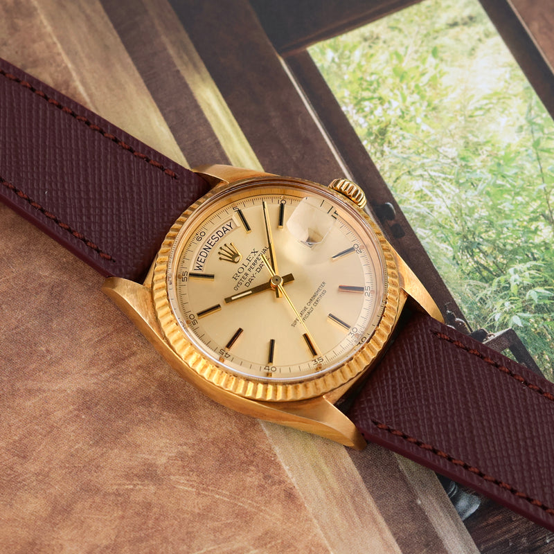 1970 Rolex Oyster Perpetual Day-Date 18k Yellow Gold Gold Dial 1803