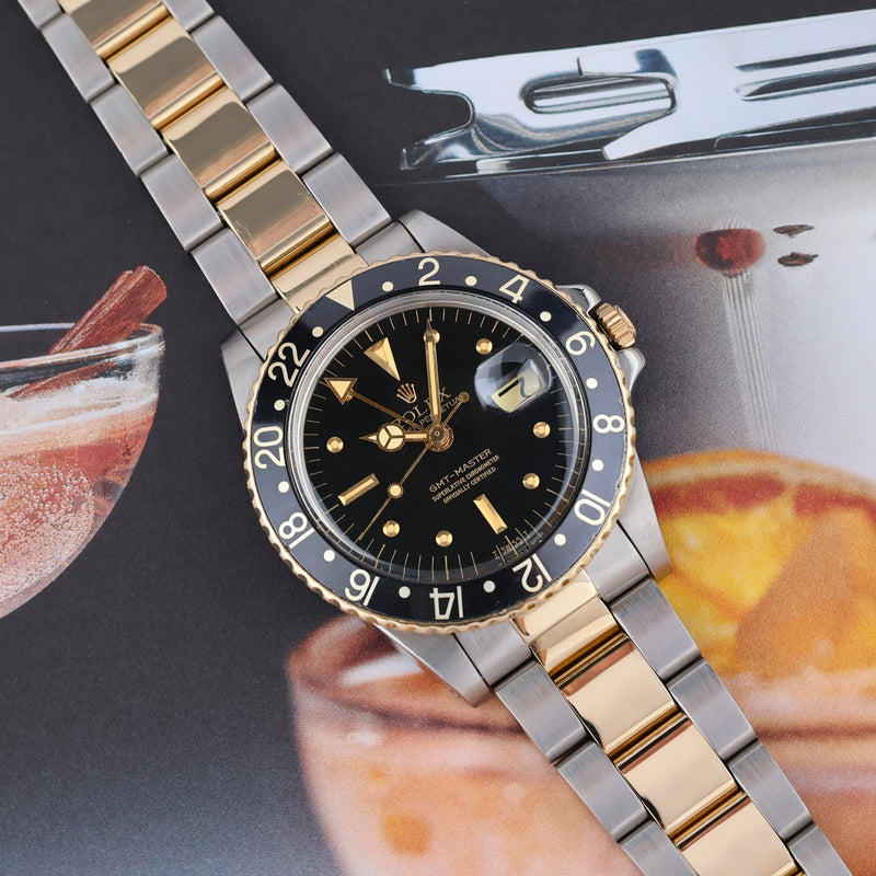 1978 Rolex Oyster Perpetual GMT-Master 18k yellow gold / Steel Black Bezel 1675/3