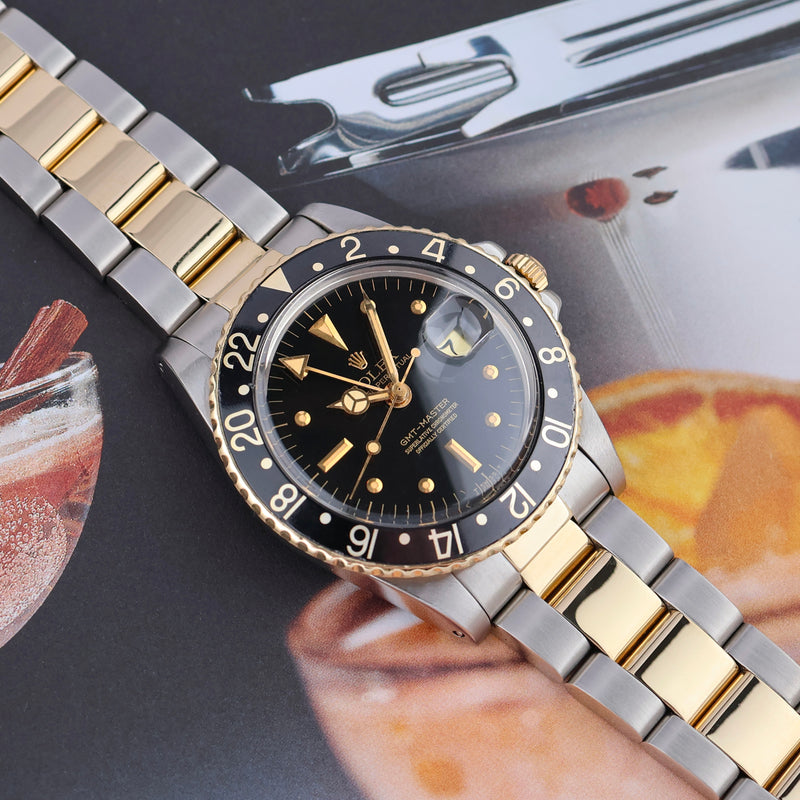 1978 Rolex Oyster Perpetual GMT-Master 18k yellow gold / Steel Black Bezel 1675/3