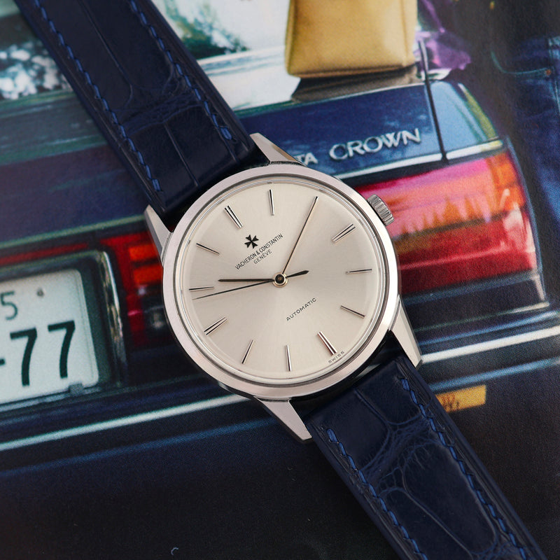 1960s Vacheron Constantin Stainless Steel Automatic Silvered Soleil Dial 6562