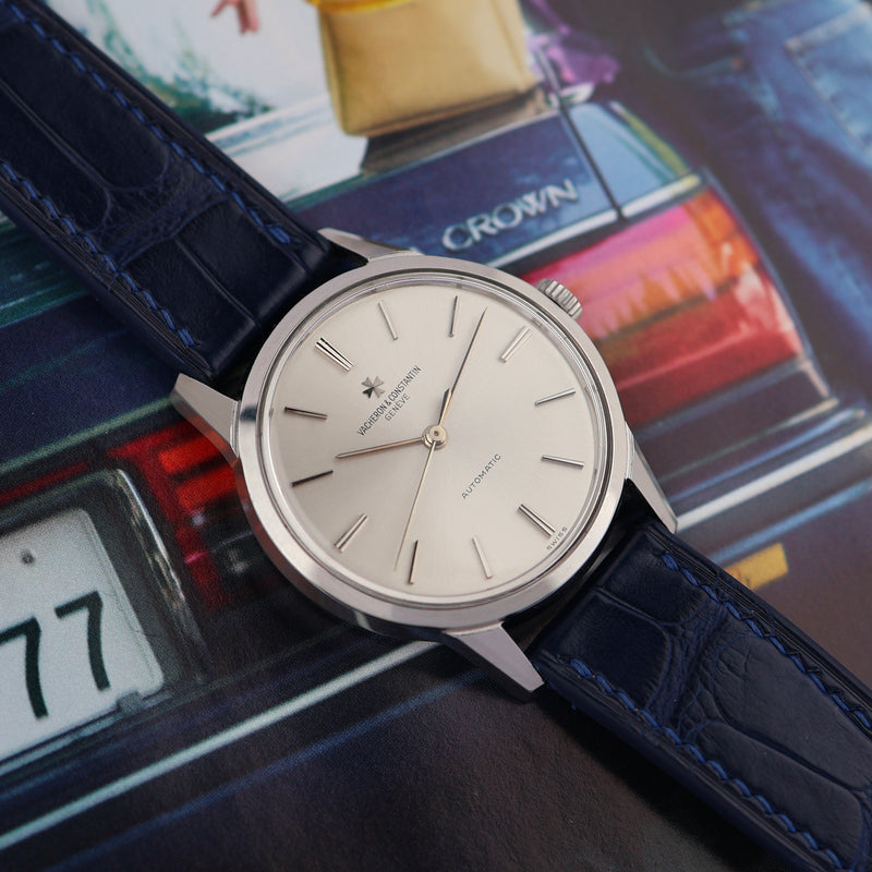 1960s Vacheron Constantin Stainless Steel Automatic Silvered Soleil Dial 6562