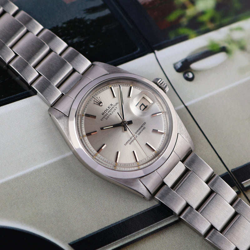 1967 Rolex Oyster Perpetual Datejust Silvered Soleil Dial 1600