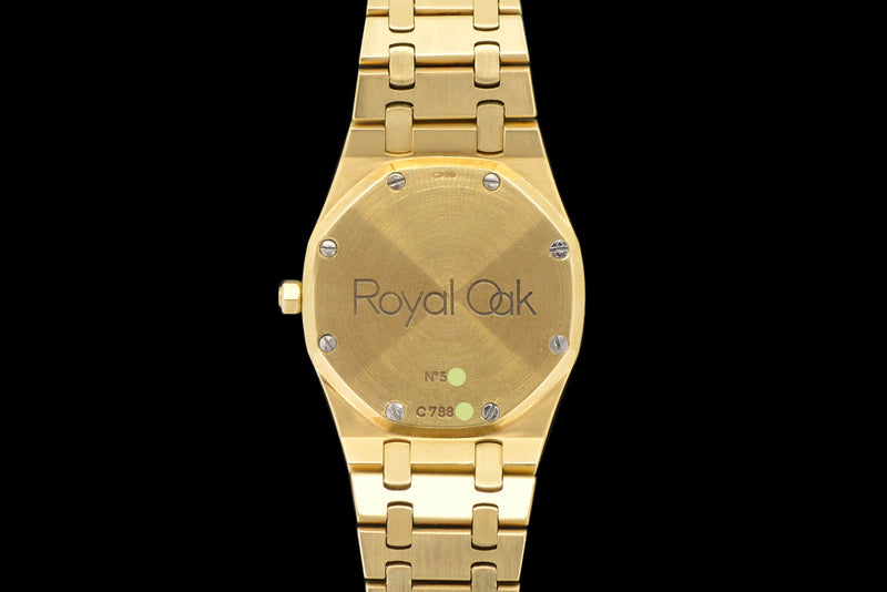1980s Audemars Piguet Royal Oak 18k Yellow Gold Grey Dial 4100BA