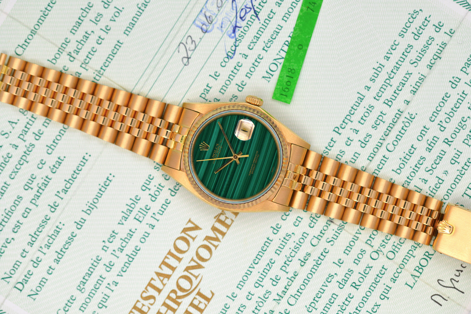 1983 Rolex Oyster Perpetual Datejust 18k Yellow Gold