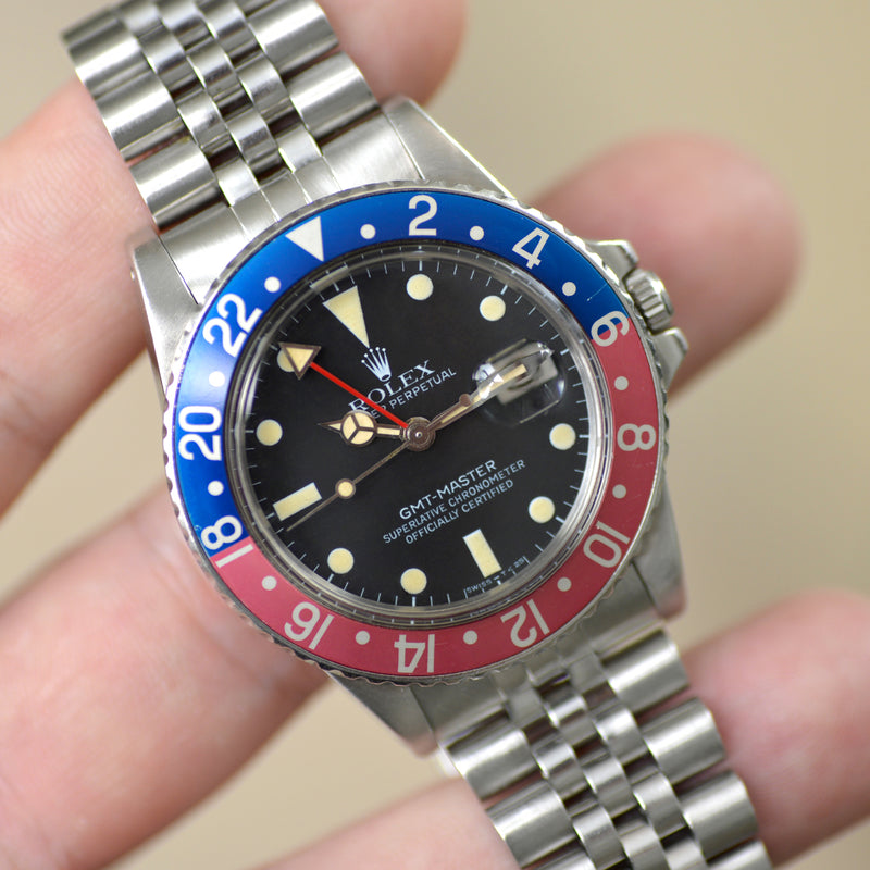1980 Rolex Oyster Perpetual GMT Master Pepsi Bezel 16750