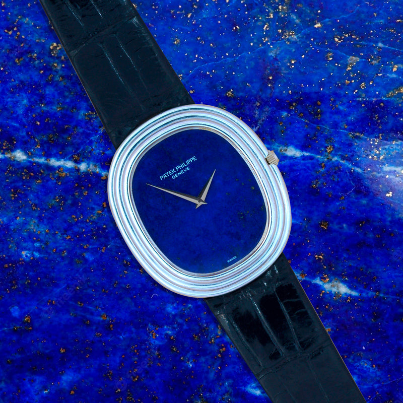 1977 Patek Philippe Ellipse 18k White Gold "Lapis Lazuli" Dial 3634