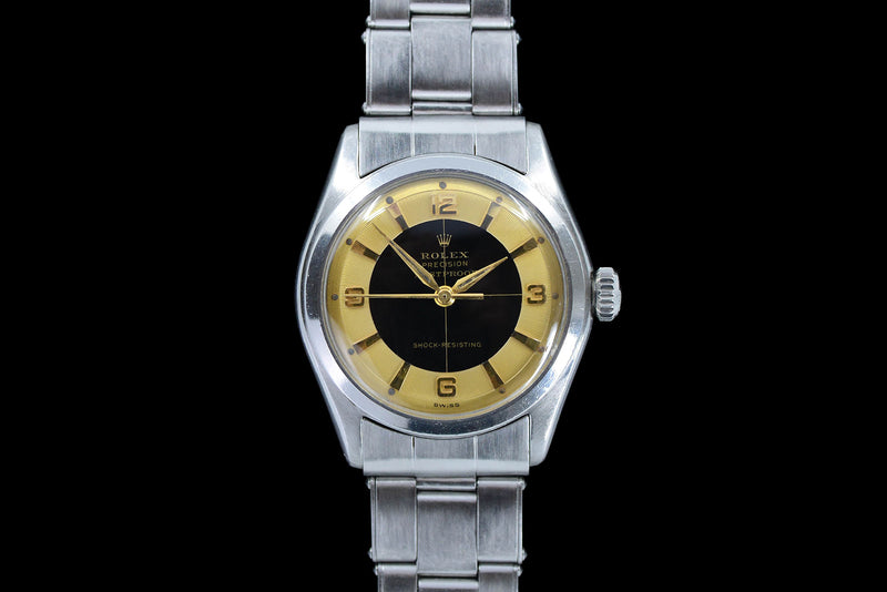 1958 Rolex Precision Shock-Resisting Dustproof Mirror-center Black Dial 4499