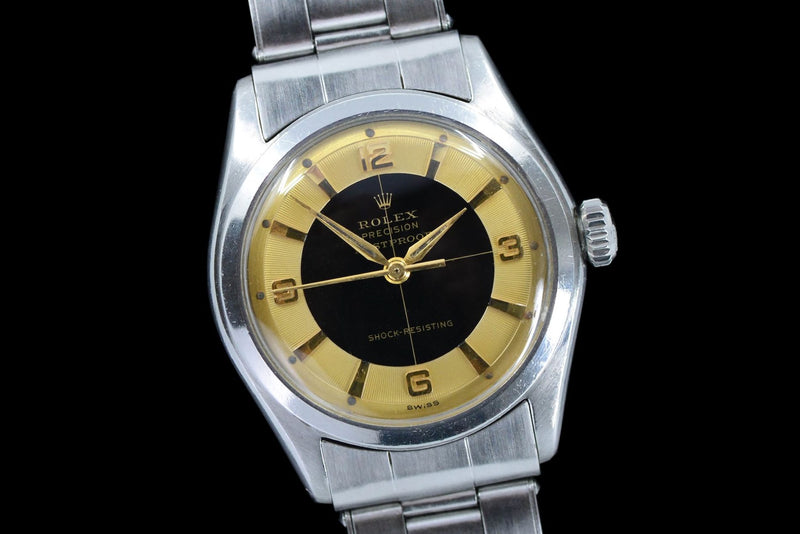 1958 Rolex Precision Shock-Resisting Dustproof Mirror-center Black Dial 4499