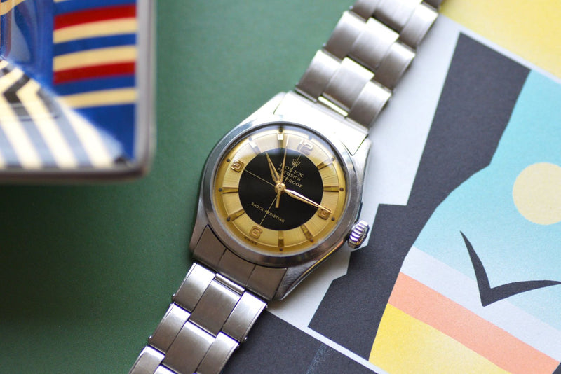 1958 Rolex Precision Shock-Resisting Dustproof Mirror-center Black Dial 4499